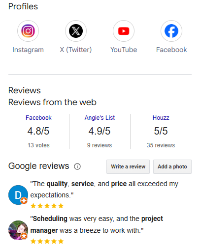 Recent Reviews Example